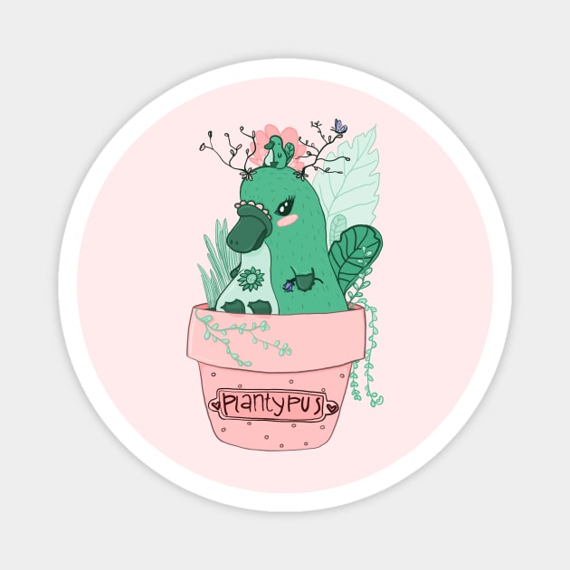 Plantypus Magnet by moonlitdoodl